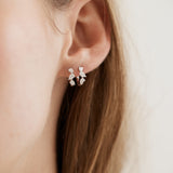 PEAR DIAMOND HUGGIES - WHITE GOLD