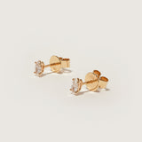 THE MARQUISE DIAMOND STUDS - YELLOW GOLD