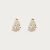 THE PEAR DIAMOND STUDS - YELLOW GOLD