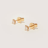 THE PEAR DIAMOND STUDS - YELLOW GOLD
