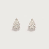 THE PEAR DIAMOND STUDS - WHITE GOLD