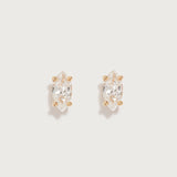 THE MARQUISE DIAMOND STUDS - YELLOW GOLD
