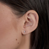 THE PEAR DIAMOND STUDS - WHITE GOLD