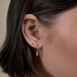THE MARQUISE DIAMOND STUDS - YELLOW GOLD