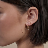 THE PEAR DIAMOND STUDS - YELLOW GOLD