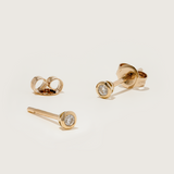 THE BEZEL SET DIAMOND STUDS