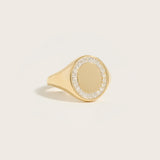 THE DIAMOND HALO SIGNET RING