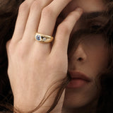 THE GYPSY RING - SAPPHIRE AND DIAMOND