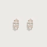 THE MARQUISE DIAMOND STUDS - WHITE GOLD